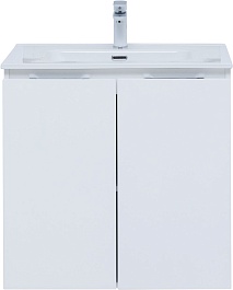 Aquanet Тумба с раковиной Алвита New 70 2 дверцы подвесная белая матовая – фотография-2